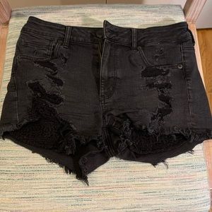American Eagle ripped jean shorts